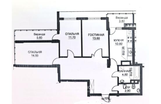 Exfactor! Bloc Nou! Ciocana, str. Nicolae Milescu Spataru, 3 camere + living. Varianta albă!: 2