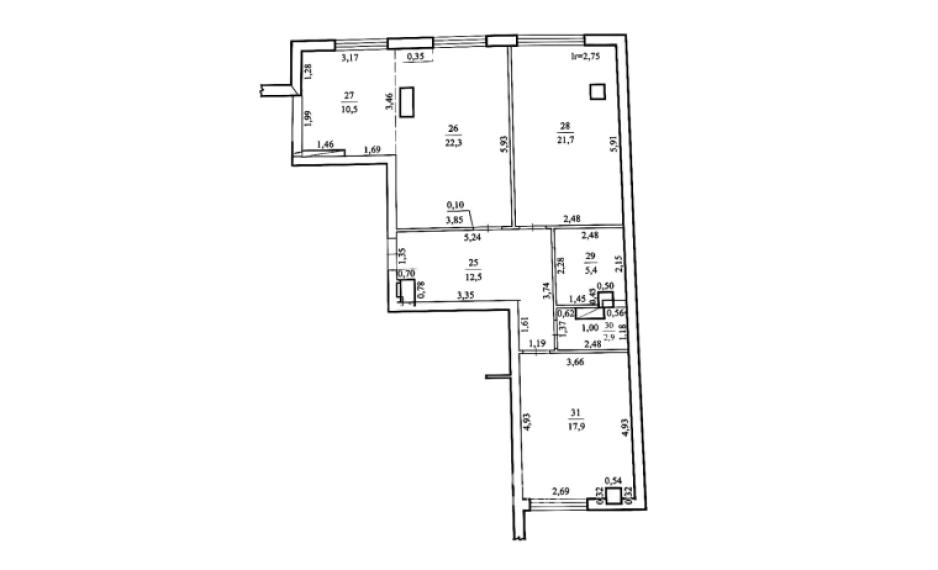 Dansicons! Bloc Nou! Ciocana, str. Nicolae Milescu Spătarul, 3 camere + living. Varianta albă! Localizare de mijloc!: 10