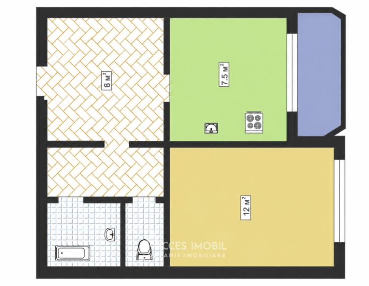 Apartament, Sîngera, str. Ion Creangă, 1 cameră. Seria 143!: 3