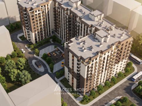 Solomon Construct Дурлешты | 1 комната | 37 м² | эт. 7/9 | Белый вариант: 2