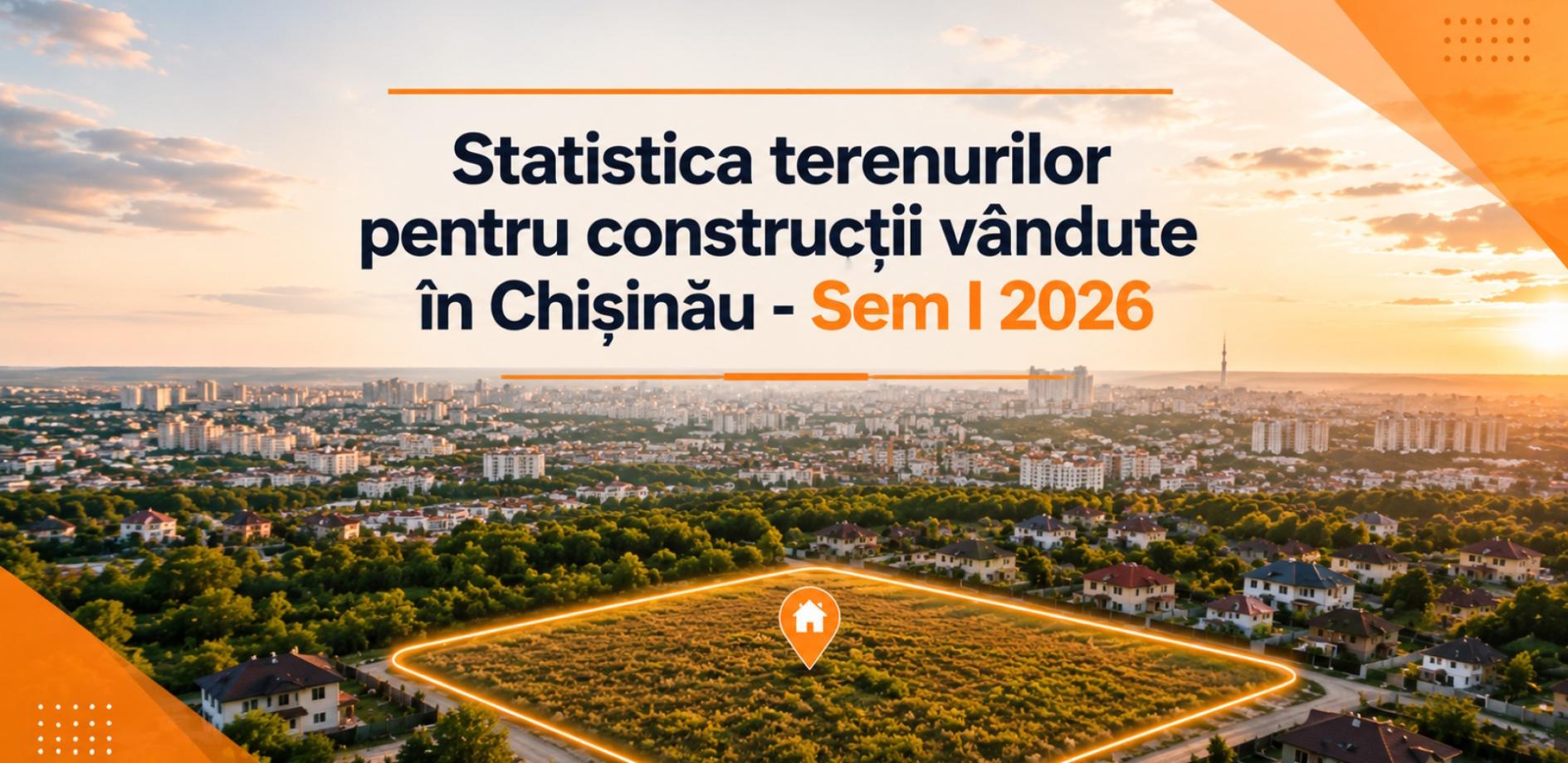 Statistica terenurilor pentru construcții vândute în Chișinău - Sem I 2026