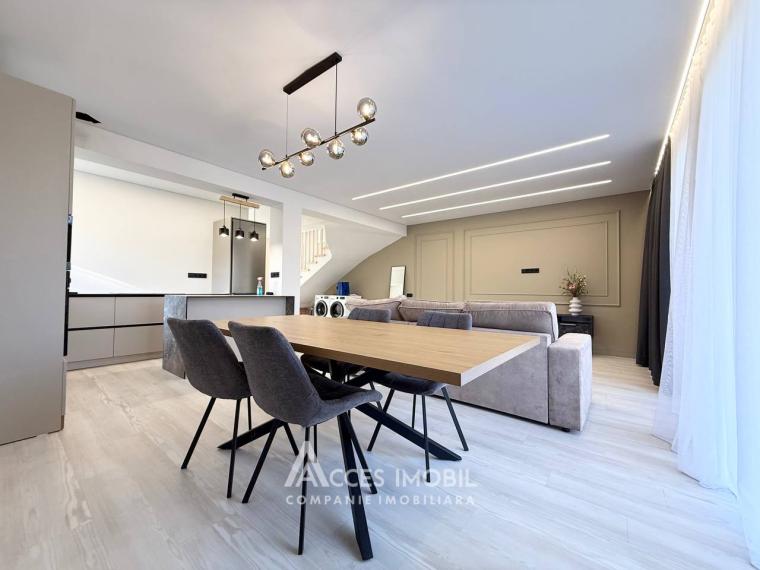 Rent! Duplex in 2 levels! Durlești, Podgorenilor street, 3 rooms + living room, 140m² + 3 ares. Premium renovation!: 1