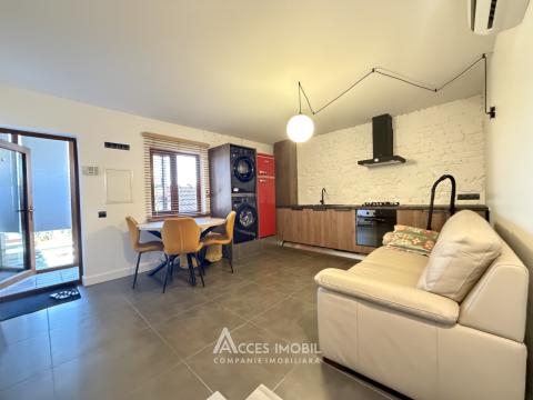 Аренда! Дом в 2 уровня! Кодру, ул. Кобзарилор, 1 комната + гостиная, 45м² + 1 сотка. Евроремонт!: 5