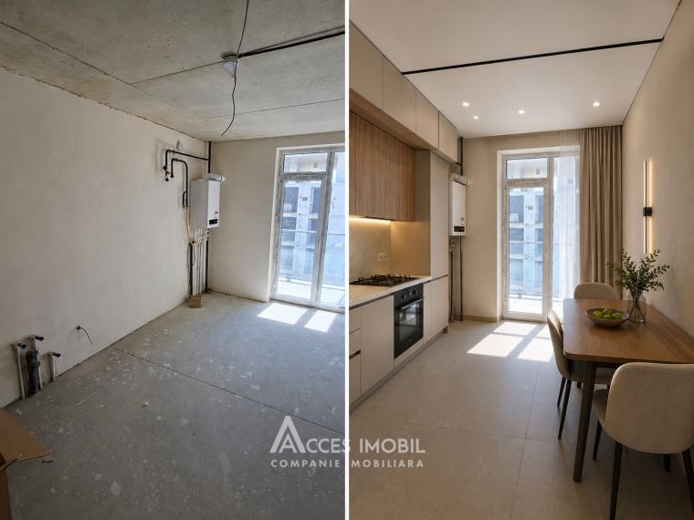 Golban Trade! New Block! Durlesti, Regina Elisabeta street, 2 rooms + living room. White version!: 2