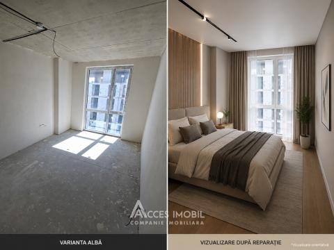 Golban Trade! New Block! Durlesti, Regina Elisabeta street, 2 rooms + living room. White version!: 3