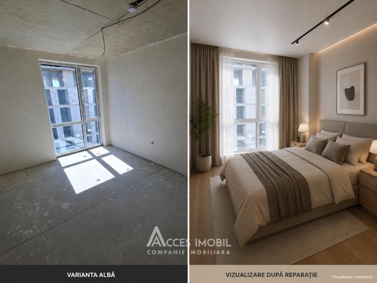 Golban Trade! New Block! Durlesti, Regina Elisabeta street, 2 rooms + living room. White version!: 4
