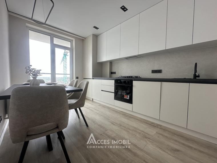 Bloc Nou! Durlești, str. Regina Elisabeta, 2 camere + living. Euroreparație! De mijloc!: 3
