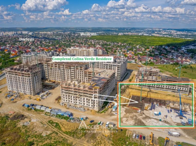 Colina Verde Residence! Новострой! Дурлешты, ул. Режеле Михай 1, 1 комната + гостиная. На этапе строительства!: 1