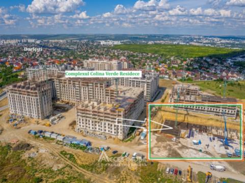 Colina Verde Residence! Новострой! Дурлешты, ул. Режеле Михай 1, 1 комната + гостиная. На этапе строительства!: 1