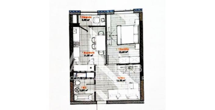 New Block! Râșcani, Calea Moșilor street, 1 room. Under construction!: 3