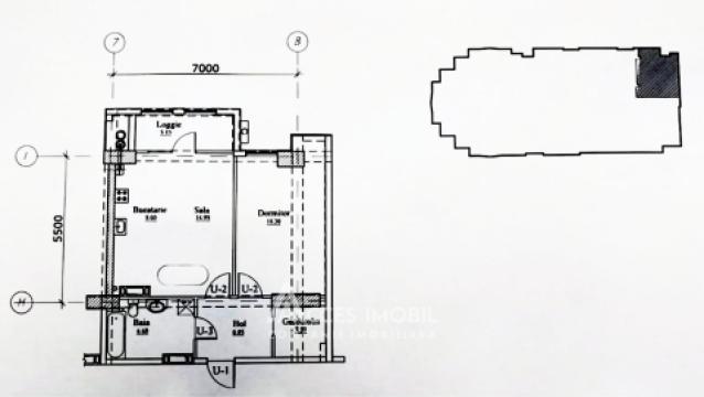 Newton House! Новострой! Ботаника, ул. Грэдина Ботаникэ, 1 комната + гостиная. Белый вариант! Вид!: 2