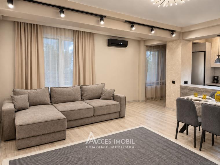 Chirie! Bloc Nou! Sculeni, str. Calea Ieșilor, 1 cameră + living. Reparație Premium!: 2