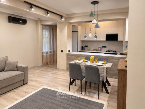 Chirie! Bloc Nou! Sculeni, str. Calea Ieșilor, 1 cameră + living. Reparație Premium!: 1