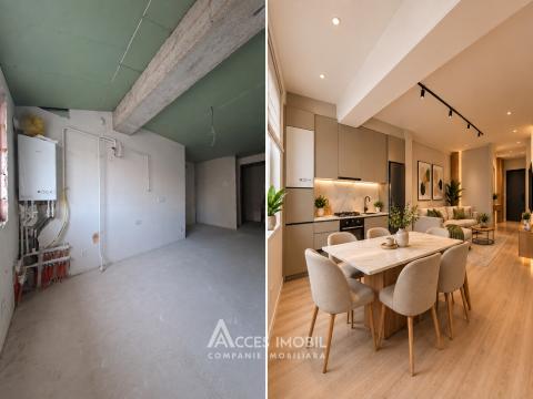 Bloc Nou! Durlești, str. Cartușa, 3 camere + living. Varianta albă!: 2
