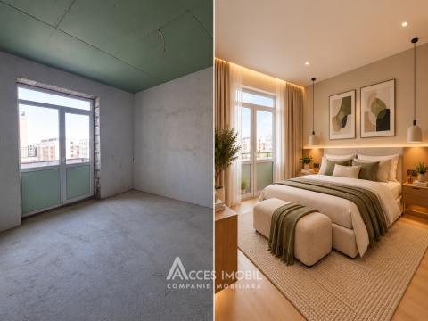Bloc Nou! Durlești, str. Cartușa, 3 camere + living. Varianta albă!: 6