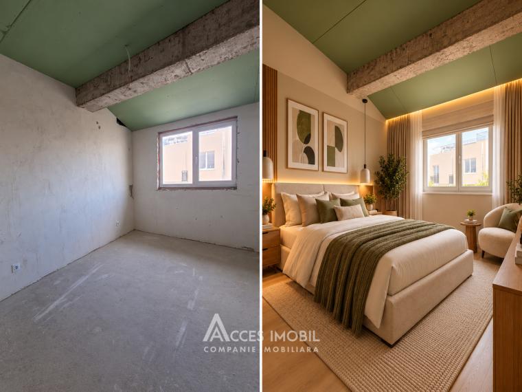 Bloc Nou! Durlești, str. Cartușa, 3 camere + living. Varianta albă!: 5
