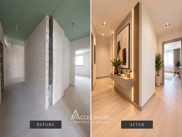 Bloc Nou! Durlești, str. Cartușa, 3 camere + living. Varianta albă!: 7