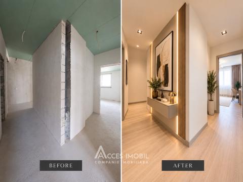 Bloc Nou! Durlești, str. Cartușa, 3 camere + living. Varianta albă!: 7
