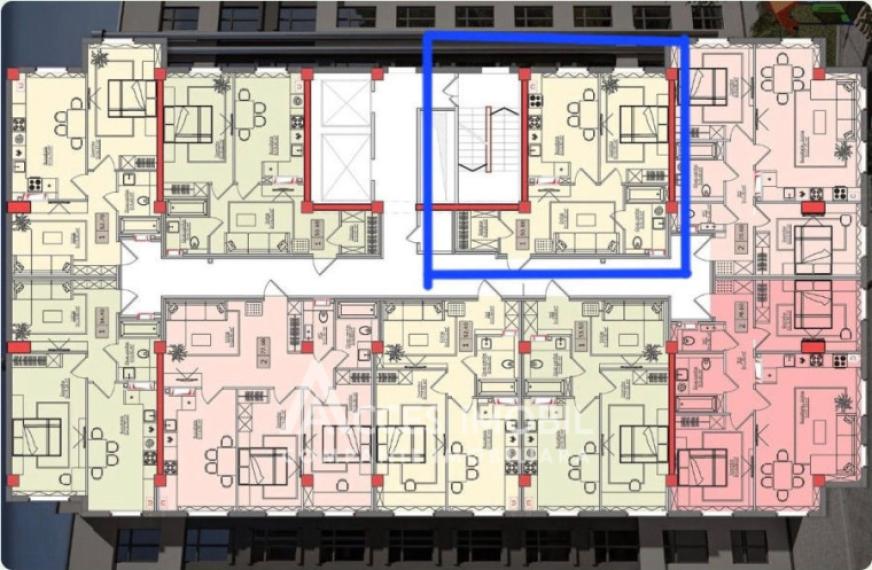 Estate Invest! Bloc Nou! Ciocana, str. Bucovina, 1 cameră + living. Varianta albă! Localizare de mijloc!: 4