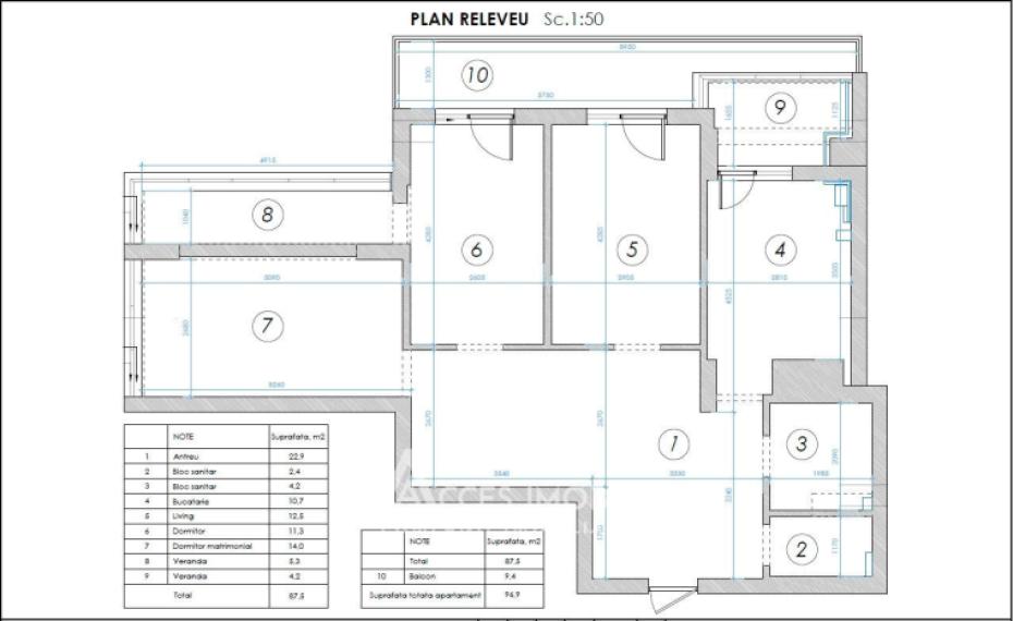 Exfactor! Bloc Nou! Ciocana, str. Nicolae Milescu Spătarul, 3 camere + living. Varianta albă!: 2