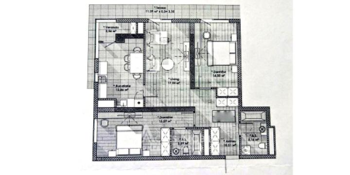 Lagmar! New Block! Râșcani, Calea Mosilor Street, 3 rooms. White version!: 8