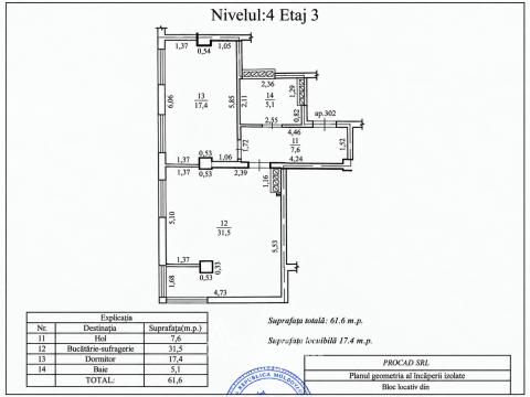 Inamstro! Bloc Nou! Buiucani, str. Calea Ieșilor, 1 cameră + living. Varianta albă!: 1