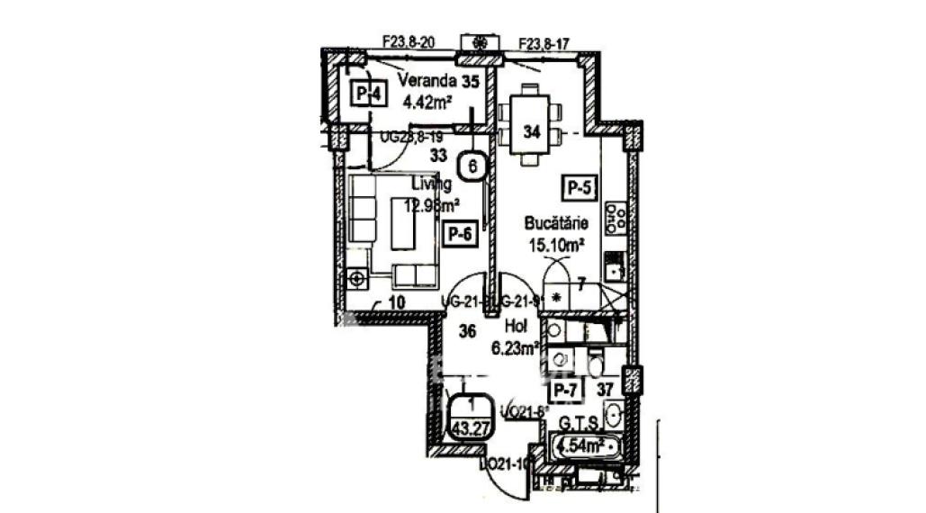 Horus! New Block! Râșcani, Tudor Vladimirescu street, 1 room + living room. White version! Autonomous heating!: 8