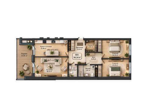 Astercon! New Block! Durlești, Durlești Street, 3 rooms + living room. White Version!: 1