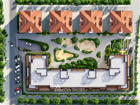 Esterra Park! Durlești, Regele Carol Street, 2 rooms + living room and private PATIO. White version!: 1