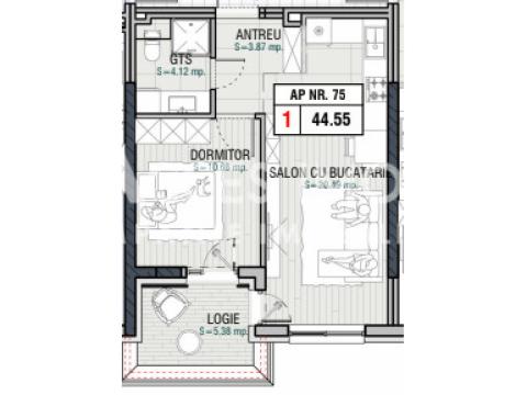 New Block! Durlești, Regele Carol 3 Street, 1 room + living room. White version!: 4