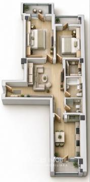 Bloc Nou! Durlești, str. Nicolae Testemițanu, 2 camere + living. În construcție!: 6