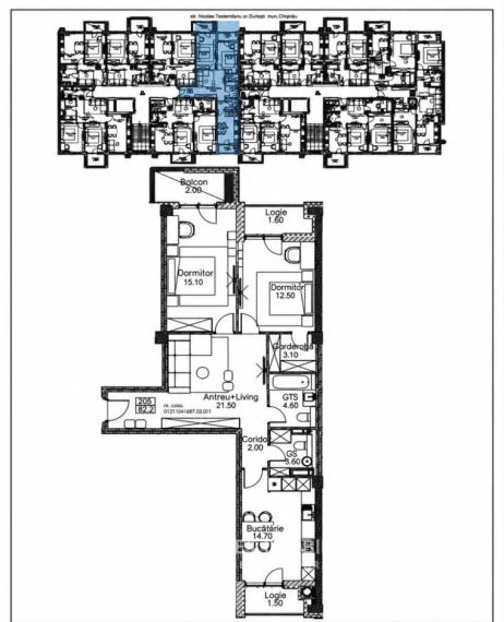 Bloc Nou! Durlești, str. Nicolae Testemițanu, 2 camere + living. În construcție!: 5