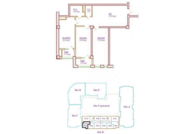 Bloc Nou! Durlești, str. Cartușa, 2 camere + living. În construcție!: 3