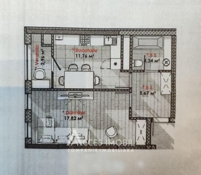 New Block! Telecenter, Hincesti street, 1 room. White Version!: 6