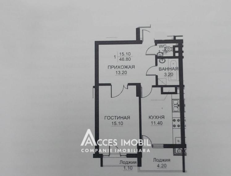 Exfactor! Ciocana, N. Milescu Spataru street, Ciocana, 1 room + living. White version!: 5