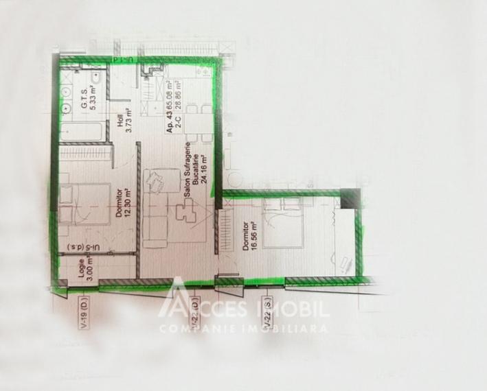 Milanin Nixon! Râșcani, str. Spartacus/Renașterii Naționale, 2 camere + living. Variantă albă!: 3