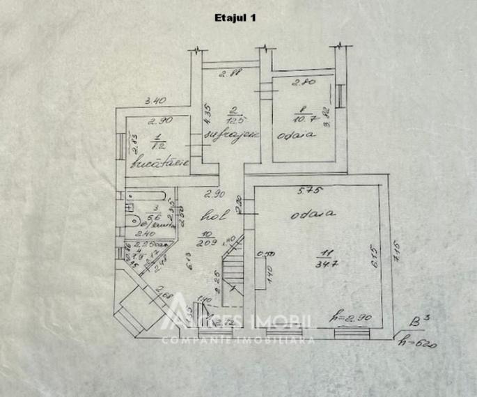 Casă în 2 nivele! Centru, Constantin Vârnav, 179m2. 4 ari! Euroreparație!: 34