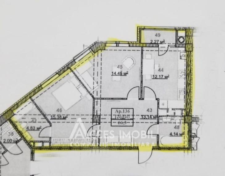 Lagmar! Posta Veche, Ceucari street, 2 rooms + living. White Version!: 4