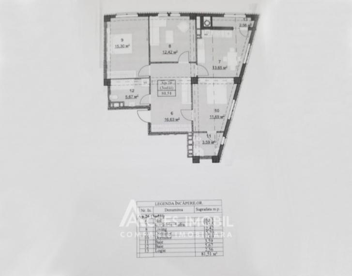 Lagmar! Posta Veche, Ceucari street, 3 rooms + living. White Version!: 3