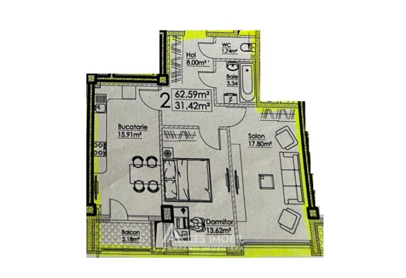 New block! Botanica, Traian avenue, 2 rooms! Euro repair!: 13