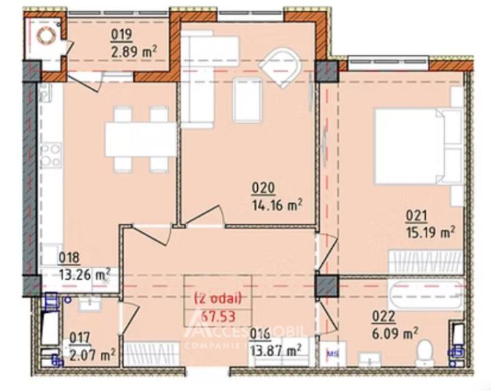 Lagmar! str. Ceucari, Poșta Veche, 2 camere + living. Variantă albă!: 5