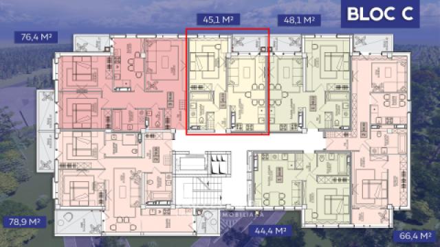 ESTATE BellaVista! Durlesti street, Dumbrava, 1 room + living. White version!: 4