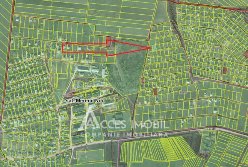 Teren pentru construcții 6 ari! str.Salcâmilor, sat. Merenii Noi!: 6