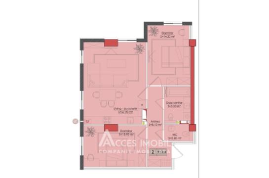 Estate invest!  ул. Буковина, Чеканы, 2 комнаты + гостиная. Белый вариант!: 4