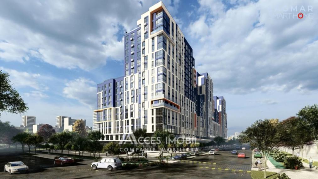 SMART HOME! Lagmar! Rascani, Tudor Vladimirescu street, 2 rooms + living. White version!: 1