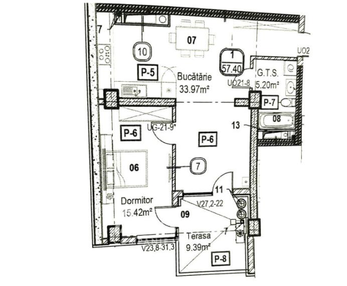 Horus City! Râșcani, str. Tudor Vladimirescu, 1 cameră + living. Variantă albă!: 3