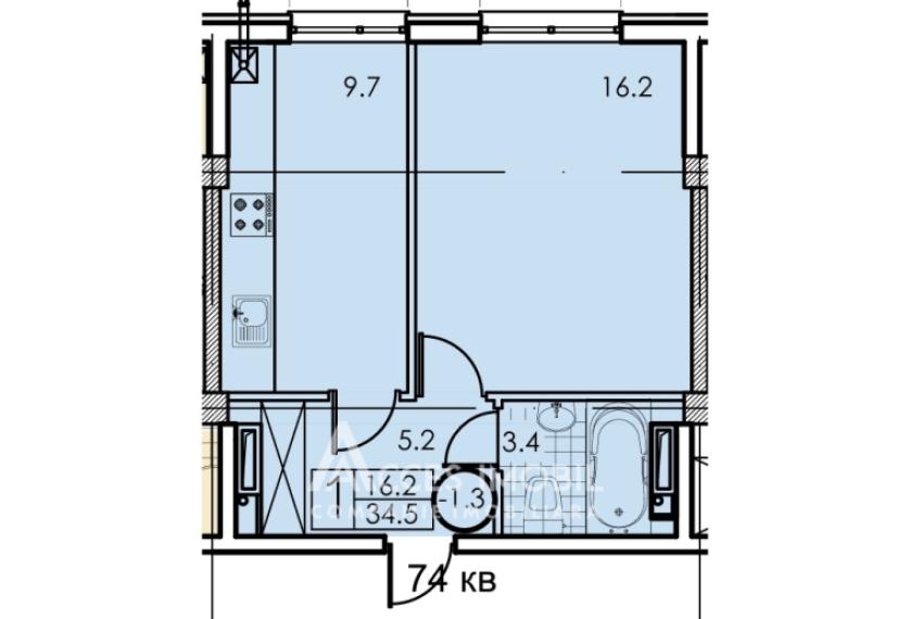 Bloc Nou! Râșcani, str. Braniştii, 1 cameră. Variantă albă!: 2