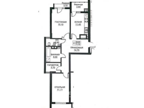 Exfactor! ул. Н. М. Спатару, Чеканы, 2 комнаты + гостиная. Белый вариант!: 5