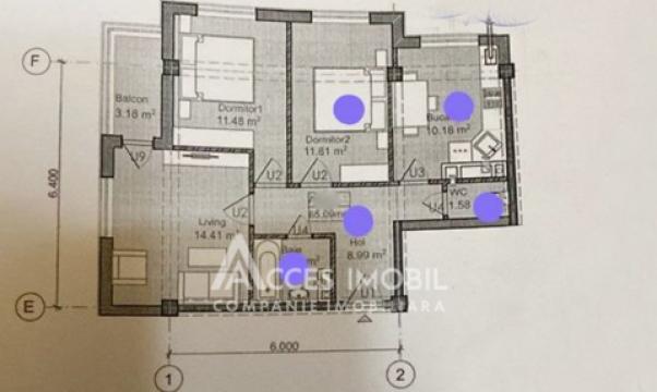 New Block! Botanica/Aeroport, Dacia avenue, 3 rooms! White Version!: 15