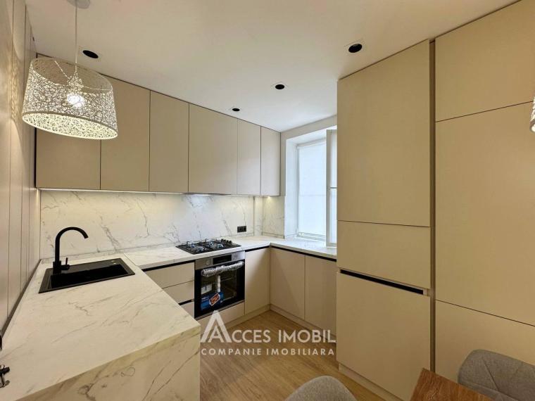 Râșcani, str. Kiev, 2 camere + living. Euroreparație! De mijloc!: 4